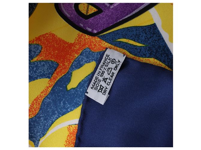 Hermès Carré 90 "THE ALFEE AUBE" Seidentuch in Navy Blue Marineblau - Ansicht 14