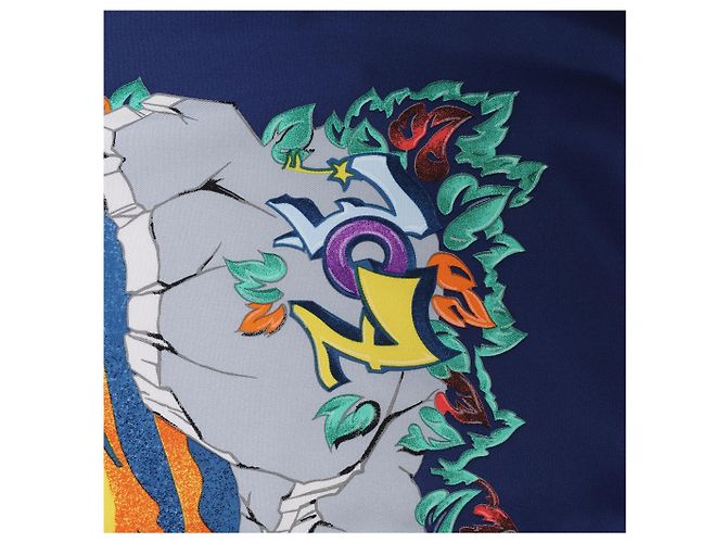 Hermès Carré 90 "THE ALFEE AUBE" Seidentuch in Navy Blue Marineblau - Ansicht 9