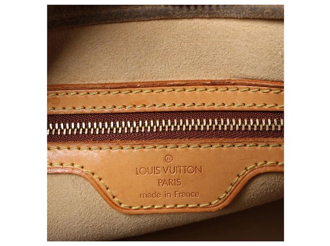 Borsa a tracolla Louis Vuitton Looping Monogram MM Marrone Beige - vista 12
