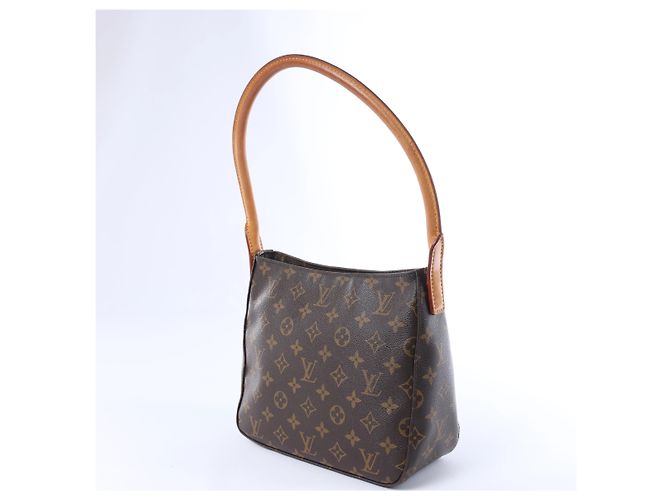 Borsa a tracolla Louis Vuitton Looping Monogram MM Marrone Beige - vista 3