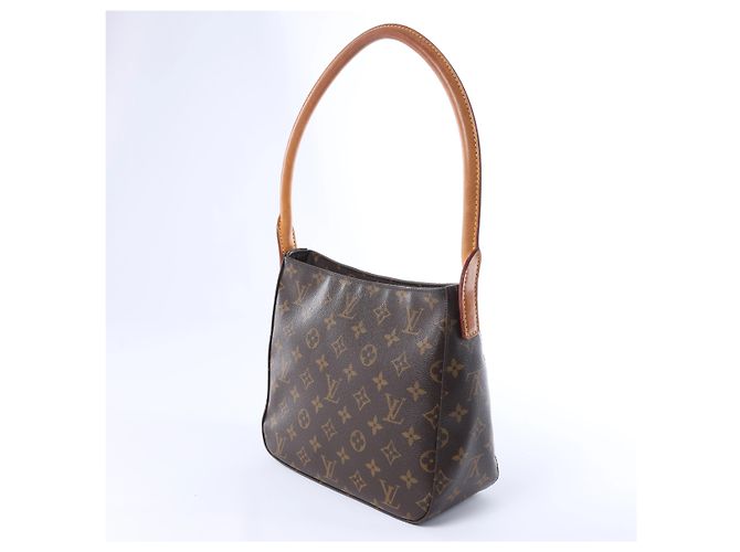 Borsa a tracolla Louis Vuitton Looping Monogram MM Marrone Beige - vista 5