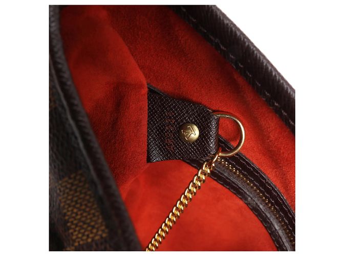 Louis Vuitton Malle Damier Ebene Shoulder Bag in Brown N42240 Rosso - vista 10
