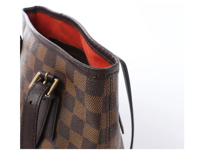 Louis Vuitton Malle Damier Ebene Shoulder Bag in Brown N42240 Rosso - vista 11