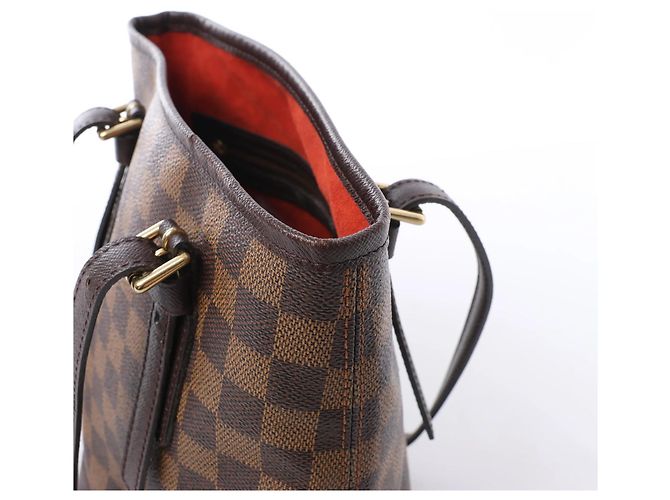 Louis Vuitton Malle Damier Ebene Shoulder Bag in Brown N42240 Rosso - vista 12
