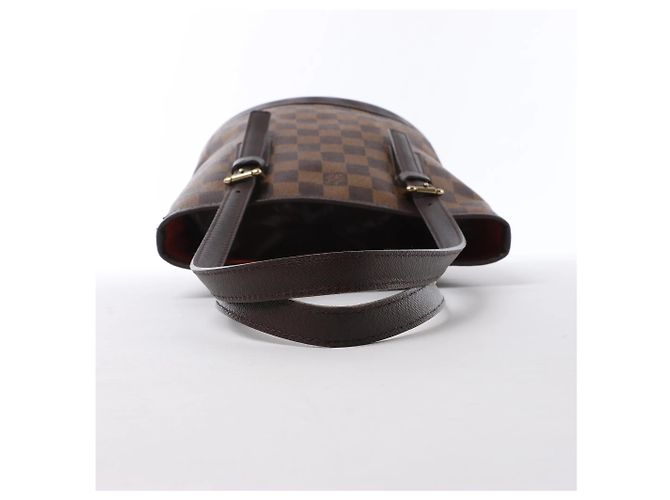 Louis Vuitton Malle Damier Ebene Shoulder Bag in Brown N42240 Rosso - vista 4