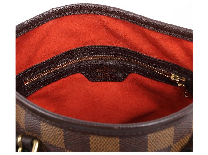 Louis Vuitton Malle Damier Ebene Shoulder Bag in Brown N42240 Rosso - vista 9