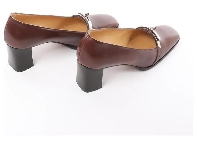 Hermès HERMES Kelly Lederpumps in Braun, Größe 38 EU - Ansicht 10