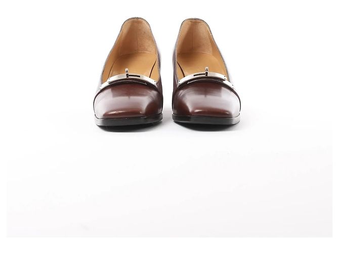 Hermès HERMES Kelly Lederpumps in Braun, Größe 38 EU - Ansicht 4