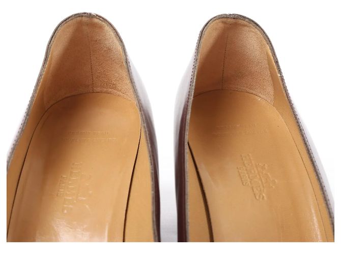 Hermès HERMES Kelly Lederpumps in Braun, Größe 38 EU - Ansicht 8