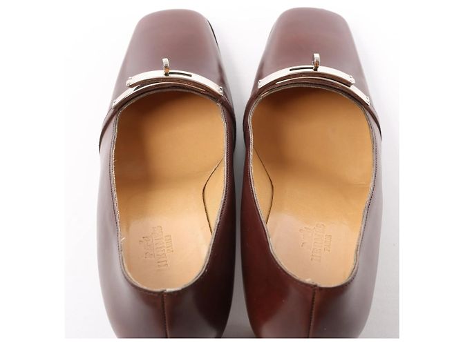 Hermès HERMES Kelly Lederpumps in Braun, Größe 38 EU - Ansicht 9
