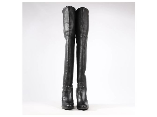 Stuart Weitzman Vidaland 100mm Over-the-knee Boots in Schwarz, Größe 39.5 EU Beige - Ansicht 4