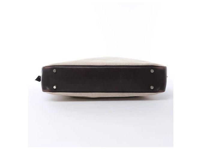 Hermès HERMES Plume Dog 38 Toile H & Leather in Beige×Brown F: 2002 - vista 10
