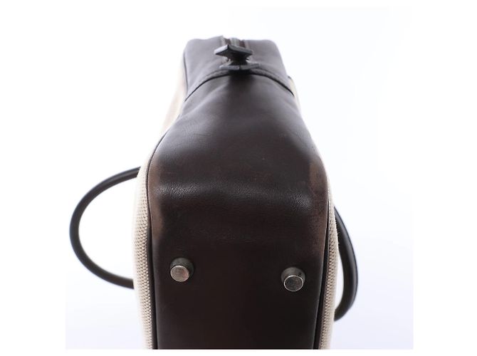 Hermès HERMES Plume Dog 38 Toile H & Leather in Beige×Brown F: 2002 - vista 13