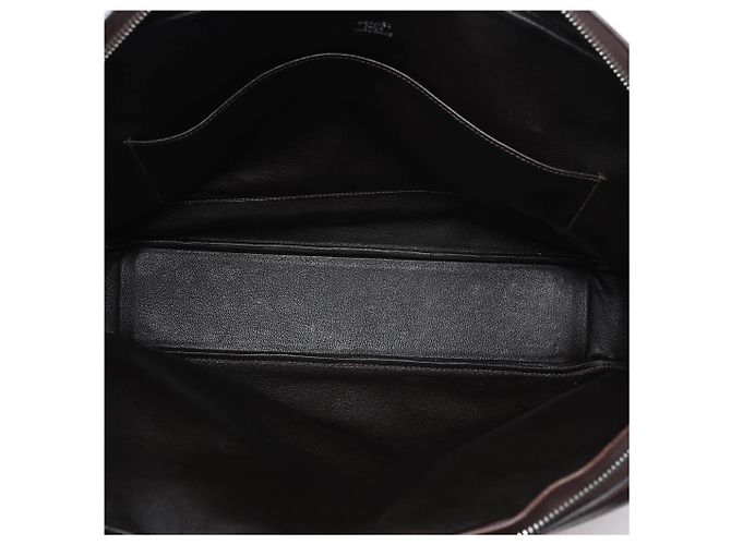 Hermès HERMES Plume Dog 38 Toile H & Leather in Beige×Brown F: 2002 - vista 14