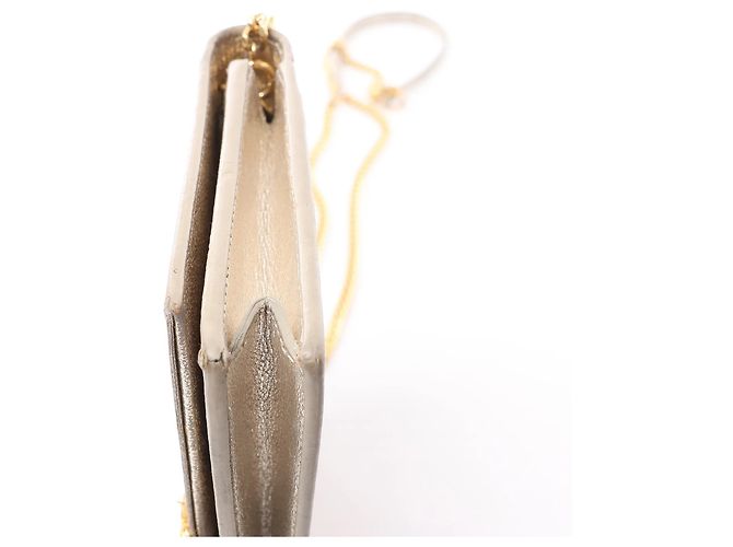 Autre Marque Borsa a tracolla Saint Laurent Paris Kate Small Tassel in glitter argento Nero - vista 8