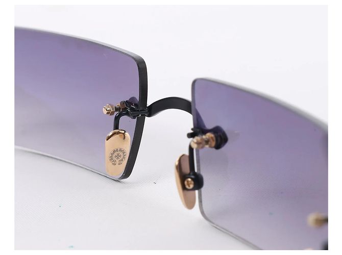 Gafas de sol Chrome Hearts HELLZ BELLZ chapadas en oro en Gray Metálico - vista 2