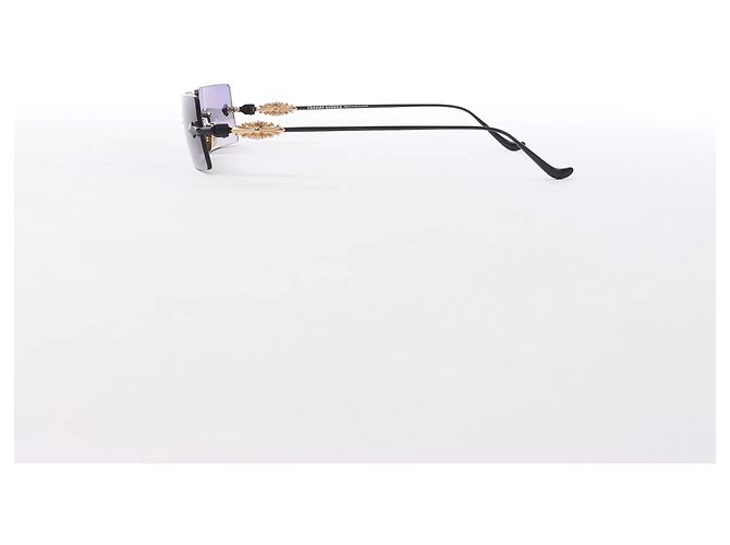 Gafas de sol Chrome Hearts HELLZ BELLZ chapadas en oro en Gray Metálico - vista 5