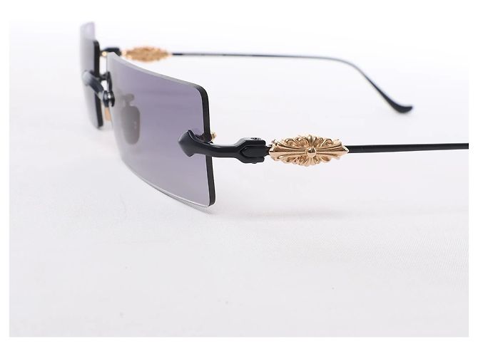Gafas de sol Chrome Hearts HELLZ BELLZ chapadas en oro en Gray Metálico - vista 6
