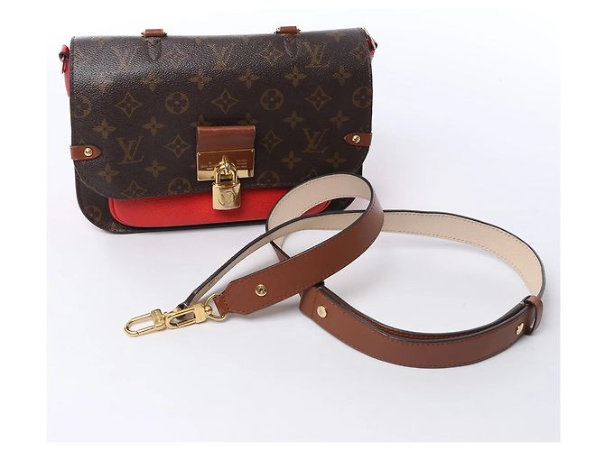 Louis Vuitton Vaugirard PM Monogram in Brown x Red M44548 Rosso - vista 11