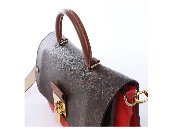 Louis Vuitton Vaugirard PM Monogram in Brown x Red M44548 Rosso - vista 3