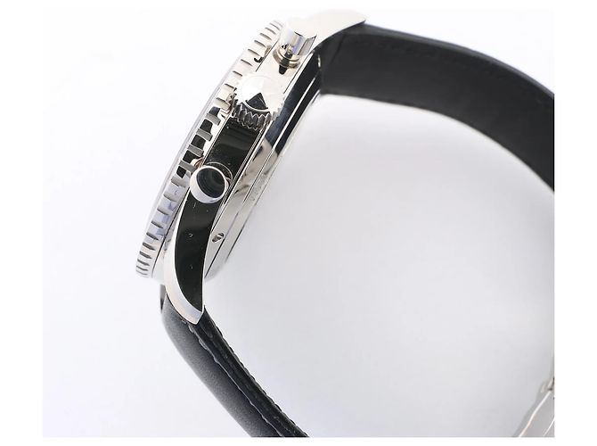 Zénith Zenith Chronometro TIPO CP-2 03.2240.4069 SS x Leather AT Watch with Black Dial Navy blue - view 12