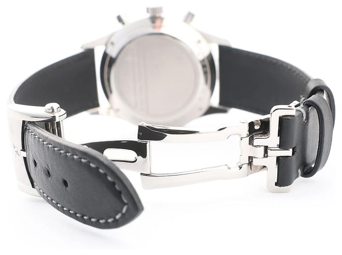 Zénith Zenith Chronometro TIPO CP-2 03.2240.4069 SS x Leather AT Watch with Black Dial Navy blue - view 14