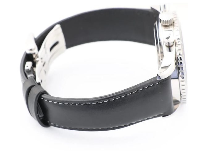 Zénith Zenith Chronometro TIPO CP-2 03.2240.4069 SS x Leather AT Watch with Black Dial Navy blue - view 7