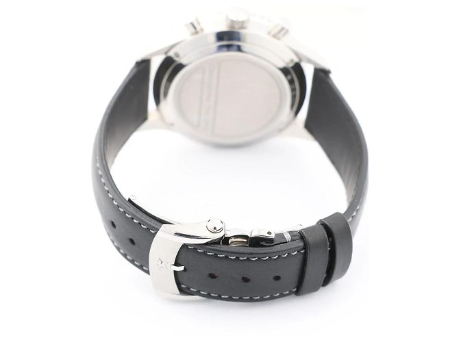 Zénith Zenith Chronometro TIPO CP-2 03.2240.4069 SS x Leather AT Watch with Black Dial Navy blue - view 9