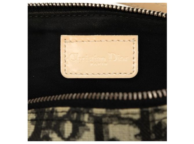 Borsa Saddle Christian Dior Dior Trotter Nero Beige - vista 5