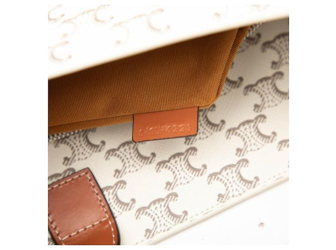 Céline Celine Triomphe Vertical Cabas Medium Handtasche Braun Roh - Ansicht 6