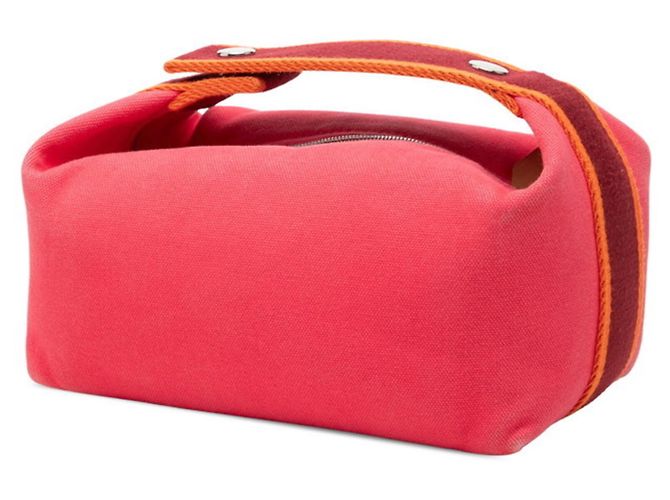 Hermès Hermes Bride à Black PM Handbag Pouch in Hibiscus Pink Rosa - vista 2