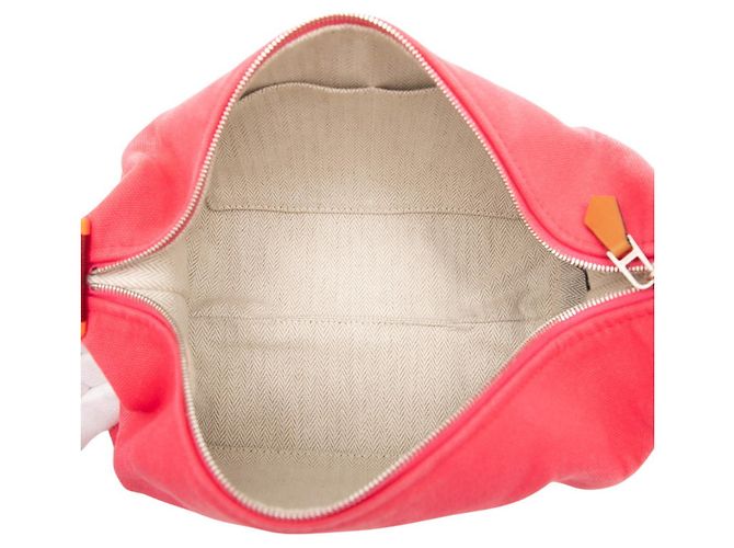 Hermès Hermes Bride à Black PM Handbag Pouch in Hibiscus Pink Rosa - vista 4