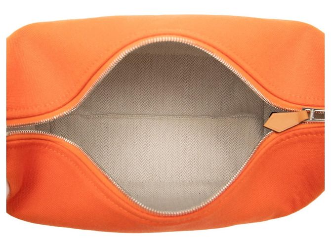 Hermès Hermes Bride à Black PM Handbag Pouch Arancione - vista 4