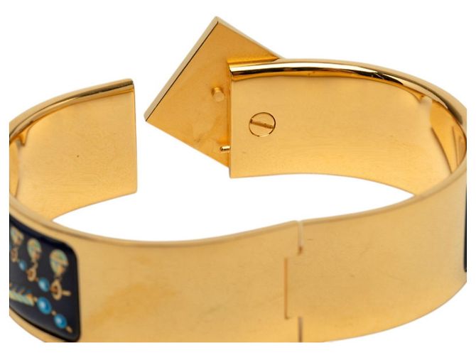 Hermès Hermes Email GM Armband Schwarz Golden - Ansicht 4