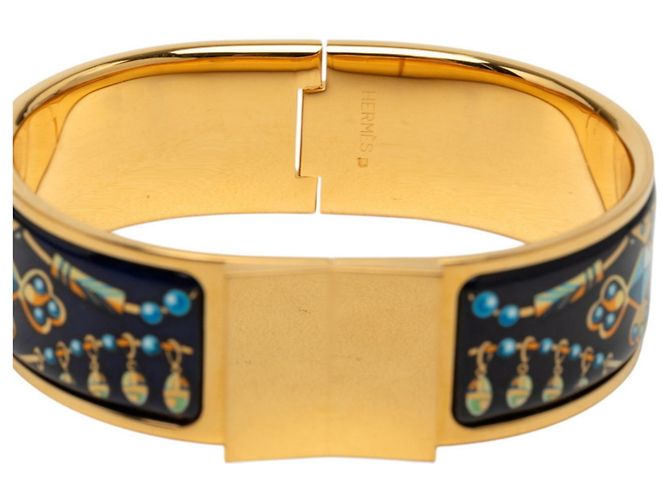 Hermès Hermes Email GM Armband Schwarz Golden - Ansicht 5