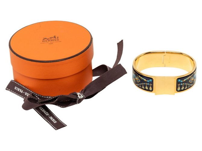 Hermès Hermes Email GM Armband Schwarz Golden - Ansicht 6