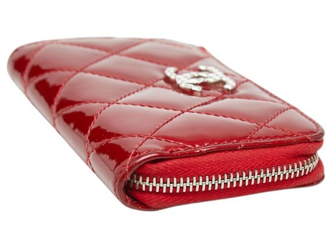 Monedero Chanel Matelassé Coco Mark Roja - vista 5