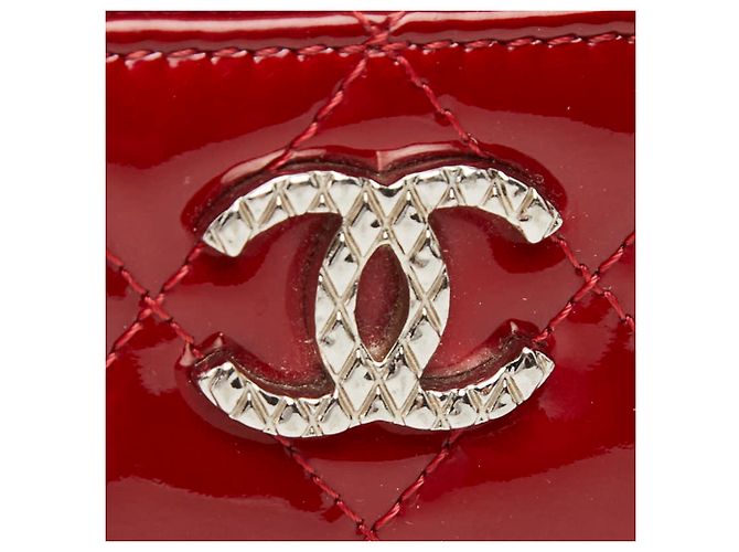 Monedero Chanel Matelassé Coco Mark Roja - vista 8