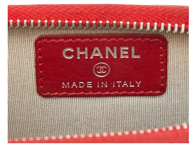Monedero Chanel Matelassé Coco Mark Roja - vista 9