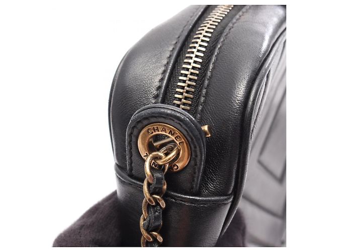 Borsa a tracolla Chanel Coco Mark Diamond Stitch Nero - vista 13