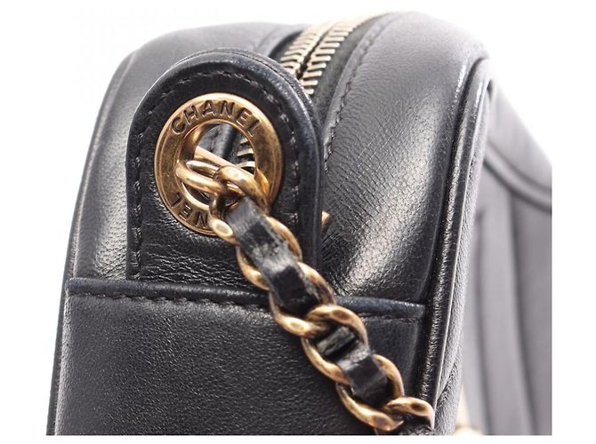 Borsa a tracolla Chanel Coco Mark Diamond Stitch Nero - vista 14