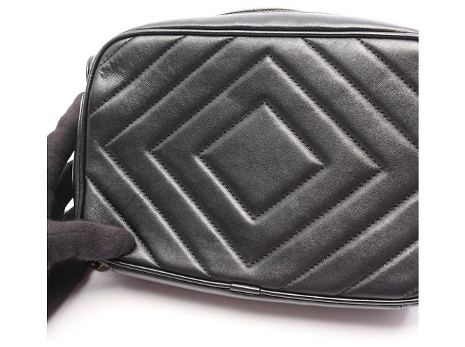 Borsa a tracolla Chanel Coco Mark Diamond Stitch Nero - vista 7