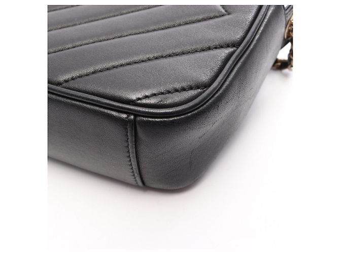 Borsa a tracolla Chanel Coco Mark Diamond Stitch Nero - vista 8