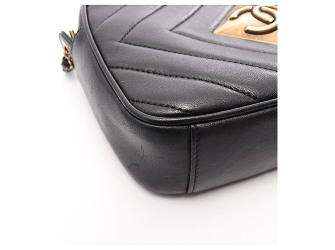 Borsa a tracolla Chanel Coco Mark Diamond Stitch Nero - vista 9