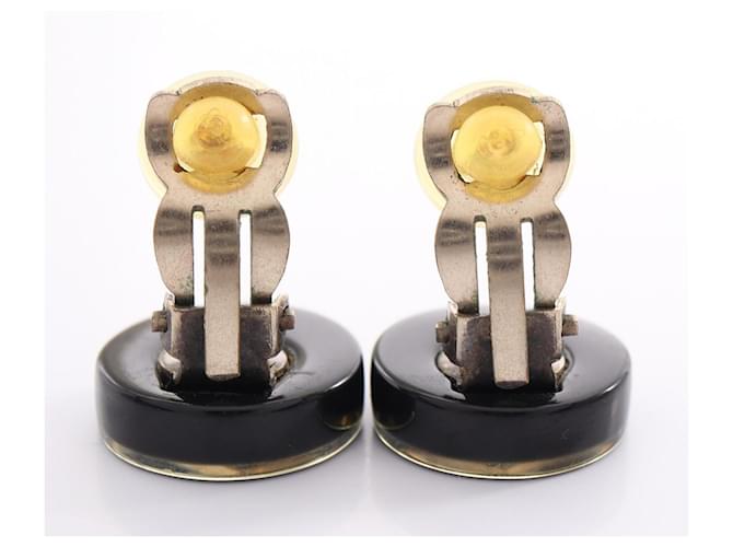Orecchini a clip Chanel Coco Mark Icon Nero D'oro - vista 5