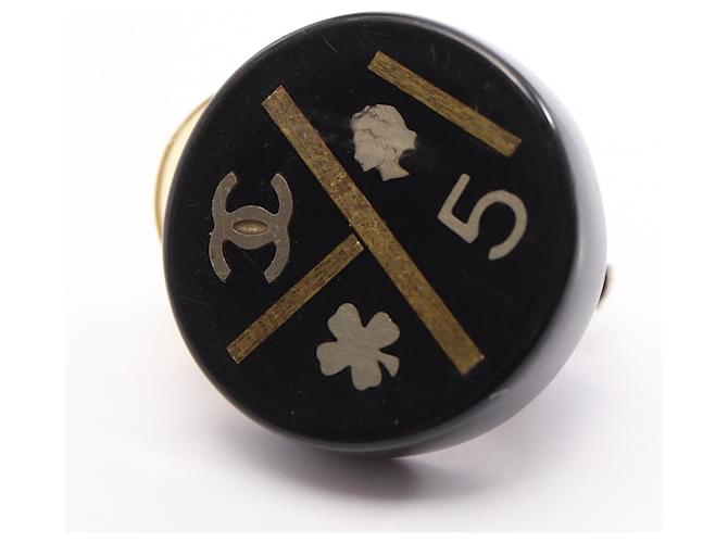 Orecchini a clip Chanel Coco Mark Icon Nero D'oro - vista 7