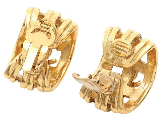 Timeless Orecchini a clip Chanel Coco Mark placcati in oro D'oro - vista 2