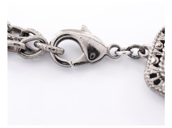 Collana Chanel Coco Mark a 10 fili Nero Argento - vista 3