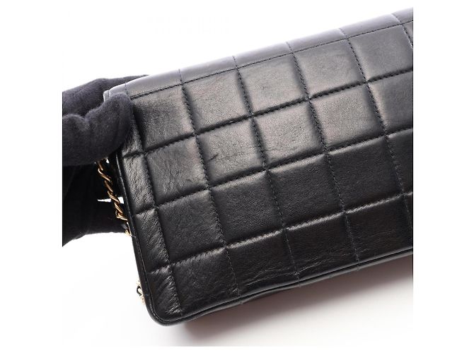 Borsa a tracolla Chanel Chocolate Bar Nero - vista 6