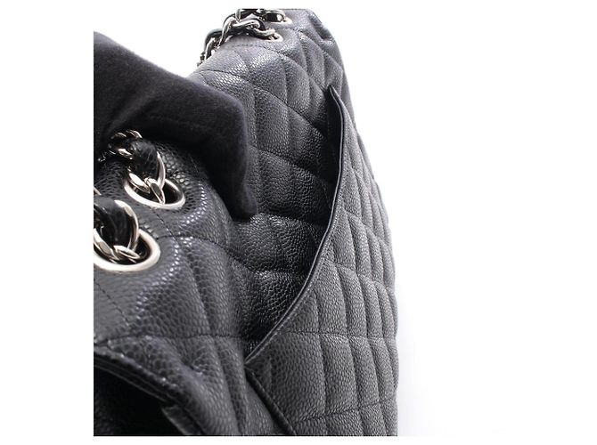 Borsa a tracolla Chanel Large Matelassé Single Flap Nero - vista 6